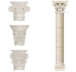 Round Stone Pillars